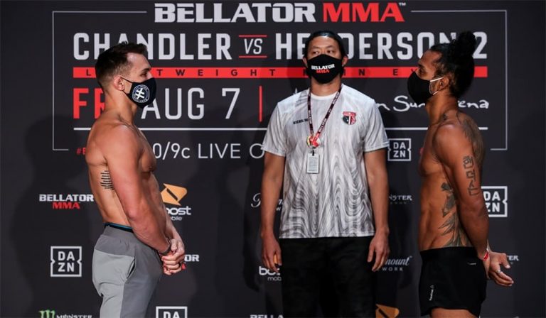 Майкл Чендлер и Бен Хендерсон сделали вес перед реваншем на Bellator 243