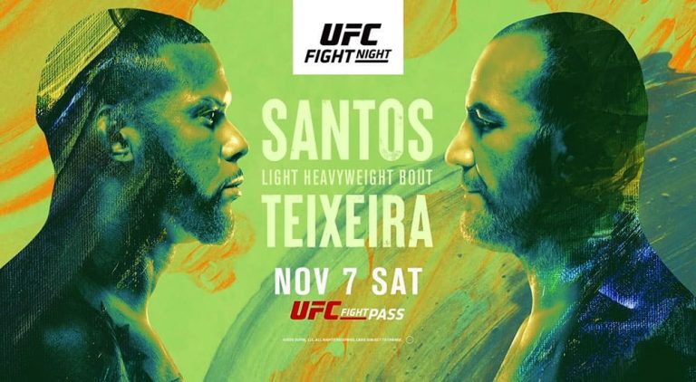 Прямая трансляция UFC on ESPN 17: Сантос vs Тейшейра