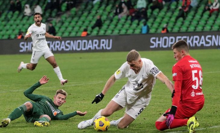 «Краснодар» в меньшинстве смог добиться ничьей с «Уралом»