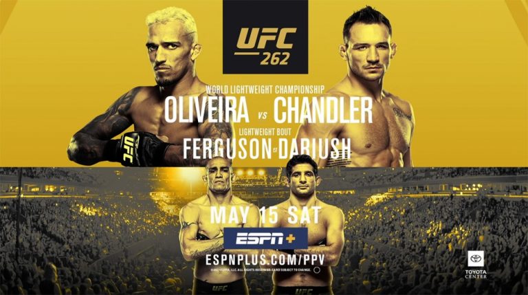 Прямая трансляция UFC 262: Оливейра vs Чендлер, Фергюсон vs Дариуш