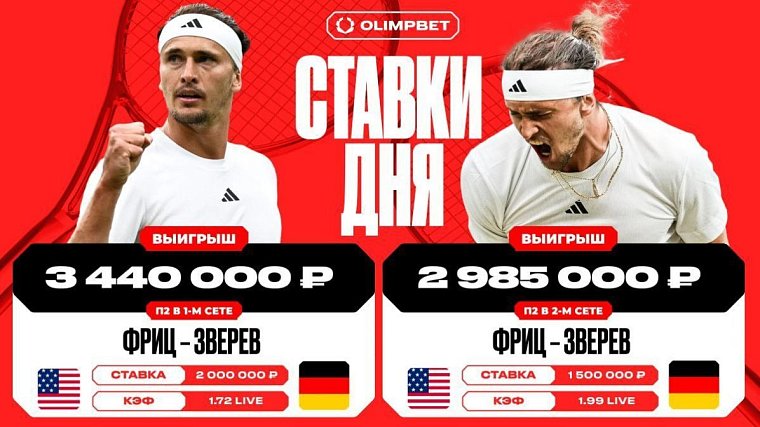 Более шести миллионов рублей выиграл клиент OLIMPBET на матче Уимблдона