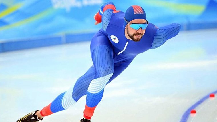 Мужская команда России по конькобежному спорту в финале Олимпиады
